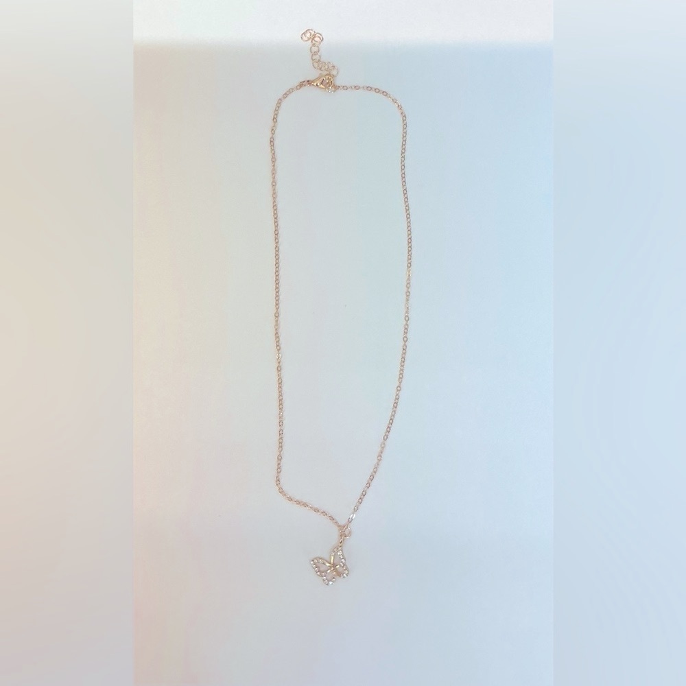 Elegant Gold Butterfly Pendant Necklace
